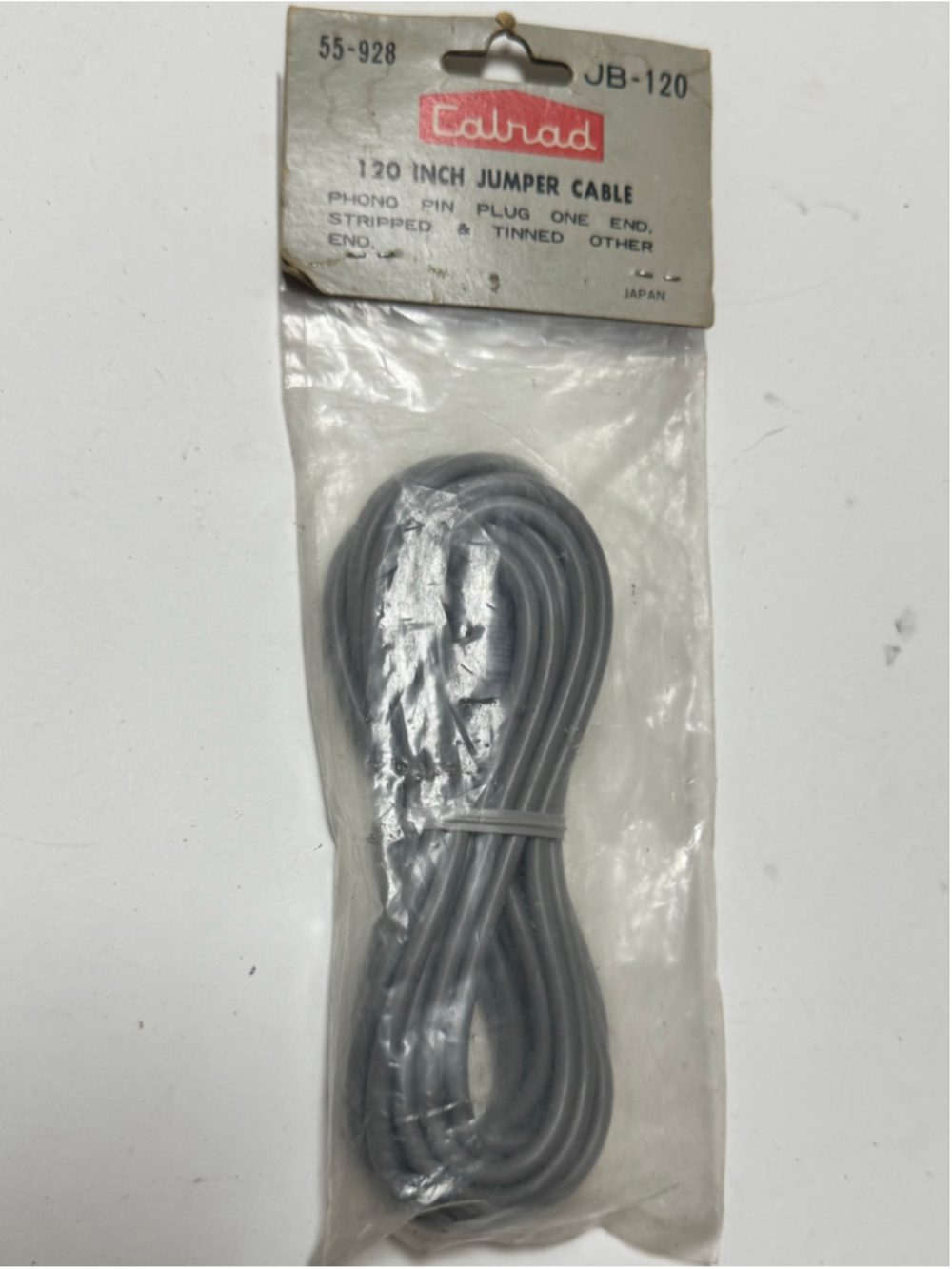 Calrad 120 Inch Phono Pin Jumper Cable RCA phono to tinned bare wire 55-928